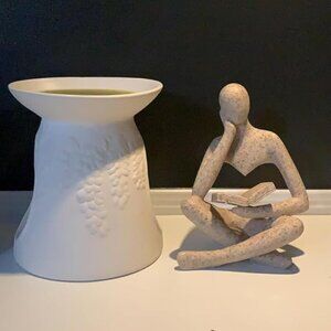 Bookshelf Decor Thinker Statue Abstract Art Reading Thinker Sculpture Figurine